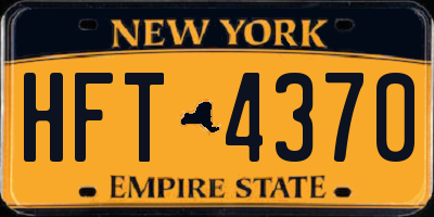 NY license plate HFT4370