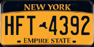 NY license plate HFT4392