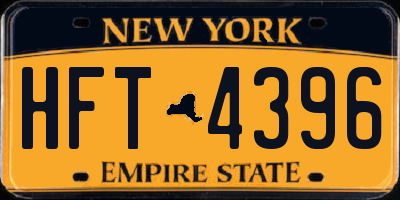 NY license plate HFT4396