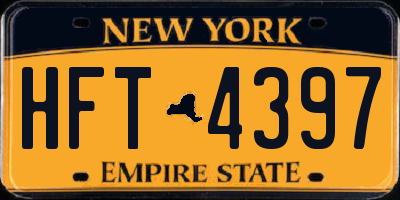 NY license plate HFT4397