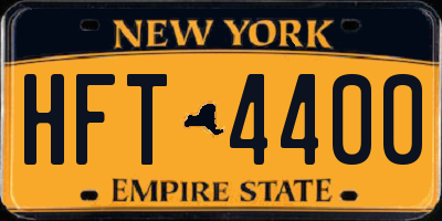 NY license plate HFT4400