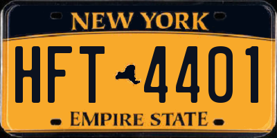 NY license plate HFT4401