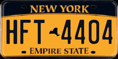 NY license plate HFT4404