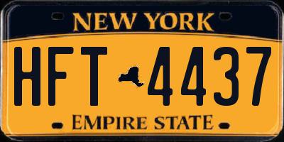 NY license plate HFT4437
