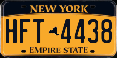 NY license plate HFT4438
