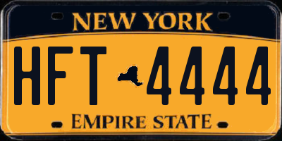 NY license plate HFT4444