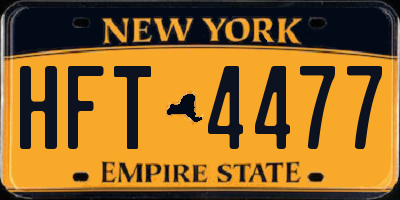 NY license plate HFT4477