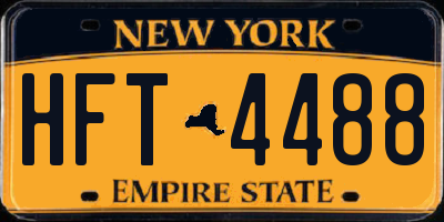 NY license plate HFT4488