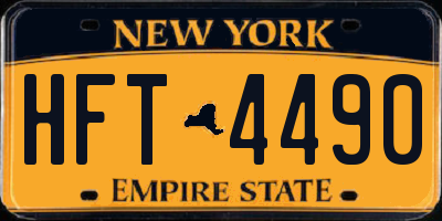 NY license plate HFT4490