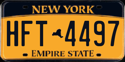 NY license plate HFT4497