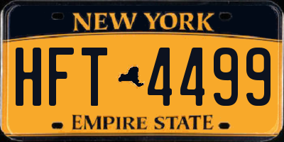 NY license plate HFT4499