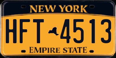 NY license plate HFT4513