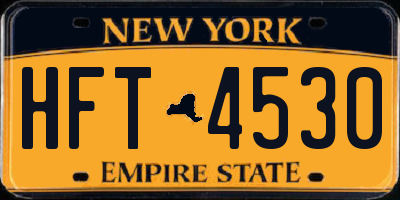 NY license plate HFT4530