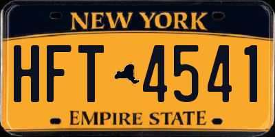 NY license plate HFT4541