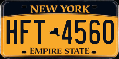 NY license plate HFT4560