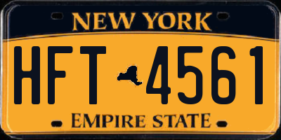 NY license plate HFT4561