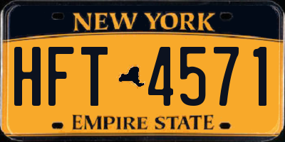 NY license plate HFT4571