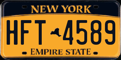 NY license plate HFT4589
