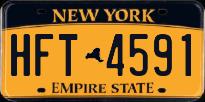 NY license plate HFT4591