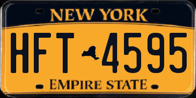 NY license plate HFT4595