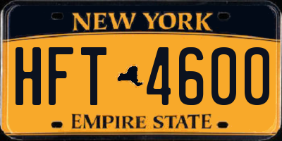 NY license plate HFT4600