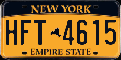 NY license plate HFT4615