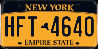 NY license plate HFT4640