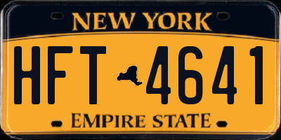 NY license plate HFT4641