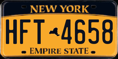 NY license plate HFT4658