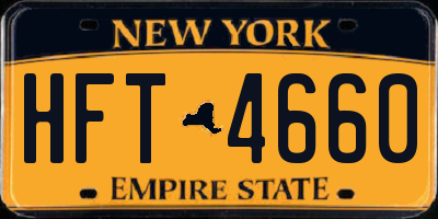 NY license plate HFT4660