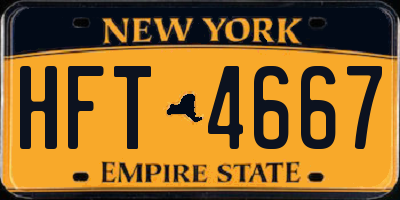 NY license plate HFT4667