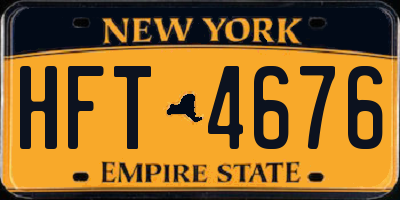 NY license plate HFT4676