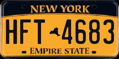 NY license plate HFT4683
