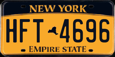 NY license plate HFT4696