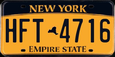 NY license plate HFT4716