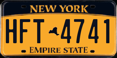 NY license plate HFT4741