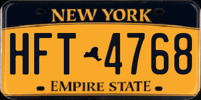 NY license plate HFT4768