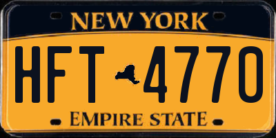 NY license plate HFT4770