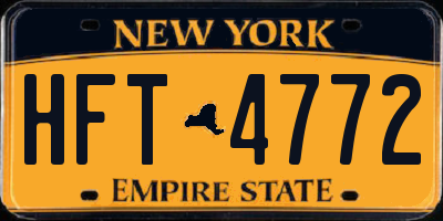 NY license plate HFT4772