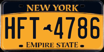 NY license plate HFT4786