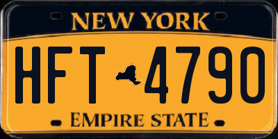 NY license plate HFT4790