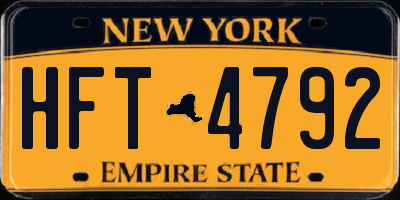 NY license plate HFT4792