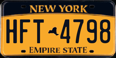NY license plate HFT4798