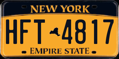 NY license plate HFT4817