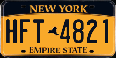 NY license plate HFT4821