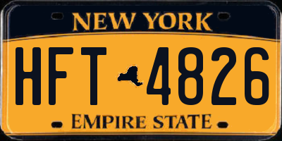NY license plate HFT4826