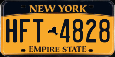 NY license plate HFT4828