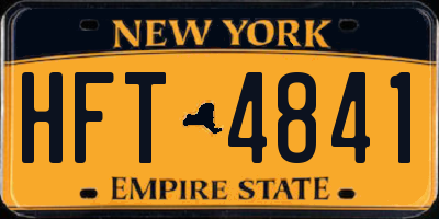 NY license plate HFT4841