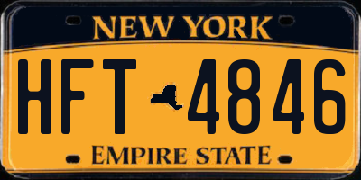NY license plate HFT4846