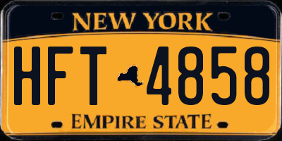NY license plate HFT4858